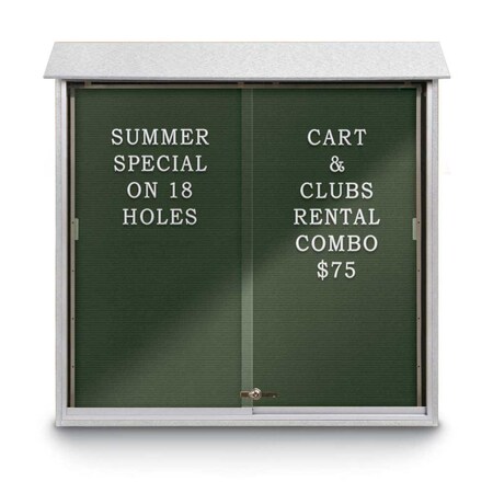 United Visual Products Outdoor Enclosed Combo Board, 72"x36", Bronze Frame/White Porc & Rubber UVCB7236ODBZ-WHTPORC-RUBBER